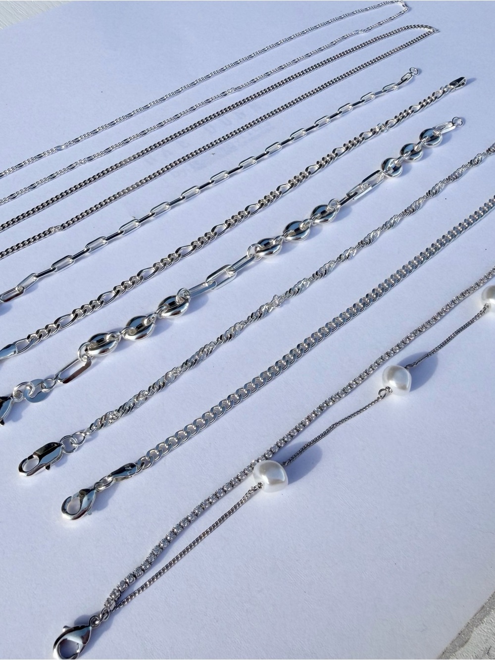 White Gold Filled Jewelry Bundle
